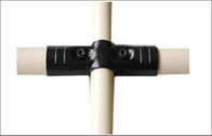 Connettori rivestiti del tubo del metallo del tubo del sistema dello scaffale di tubo del nero trasversale verticale del connettore